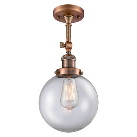 Innovations Lighting 1 Light Beacon 8 Inch Semi-Flush Mount, 698840 201F-AC-G202-8
